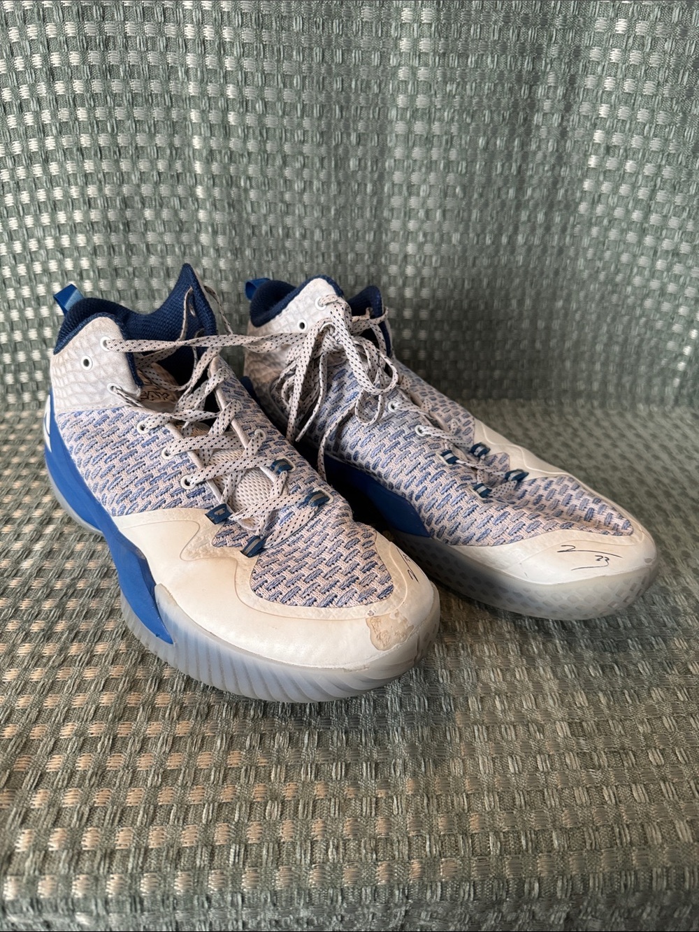 PEAK Lou Williams Men's Streetball Master Basketball Shoes White Blue Men’s 11